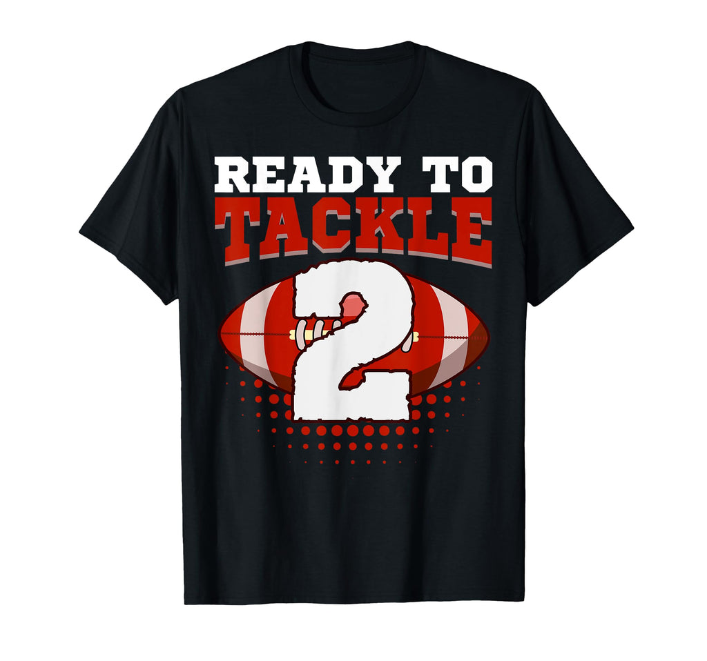 Football 2Nd Birthday Player Tackle T-Shirt - Fun Novelty Design Men Women - T-Shirt, Sweatshirt, Hoodie
