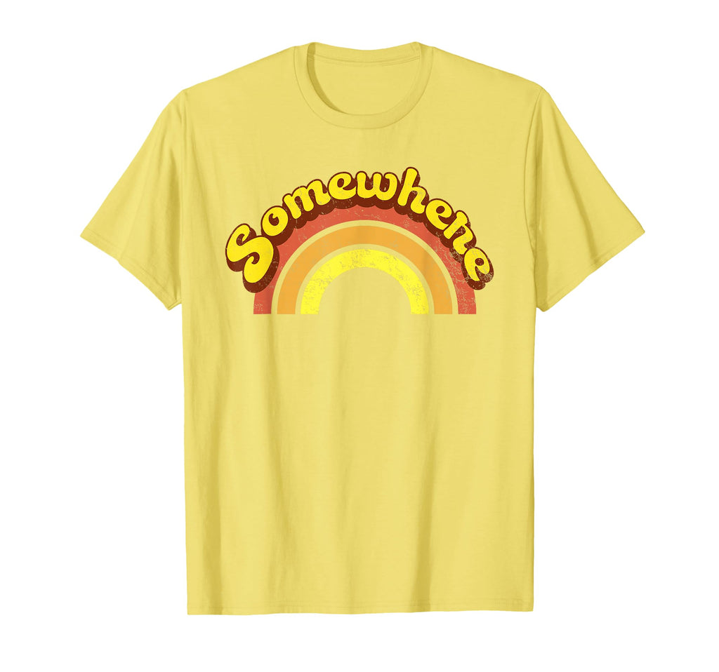 Funny Somewhere Over Rainbow Hippy T-Shirt - Minimalist Print Men Women - T-Shirt, Sweatshirt, Hoodie