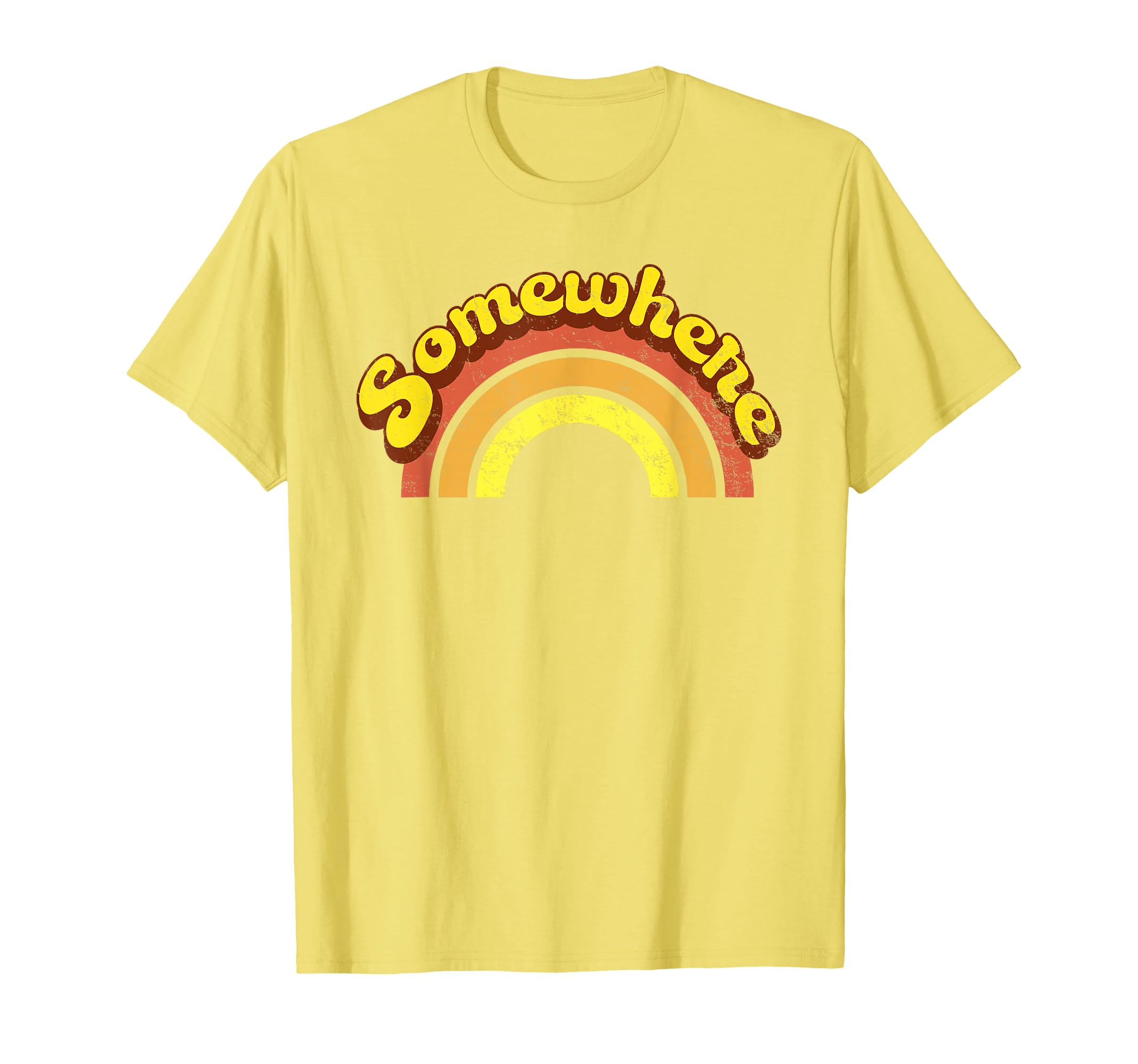 Funny Somewhere Over Rainbow Hippy T-Shirt - Minimalist Print Men Women - T-Shirt, Sweatshirt, Hoodie