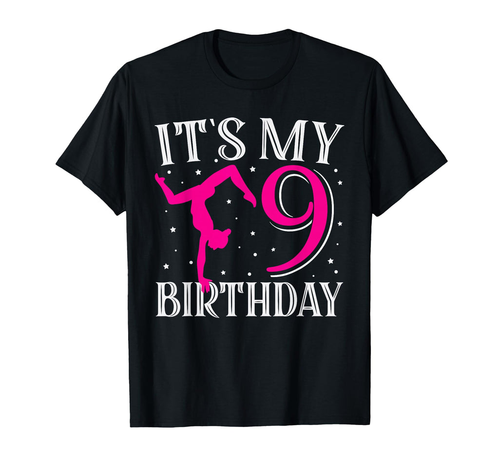 Its My Nine 9Th Birthday Gymnastic T-Shirt - Minimalist Print Men Women - T-Shirt, Sweatshirt, Hoodie