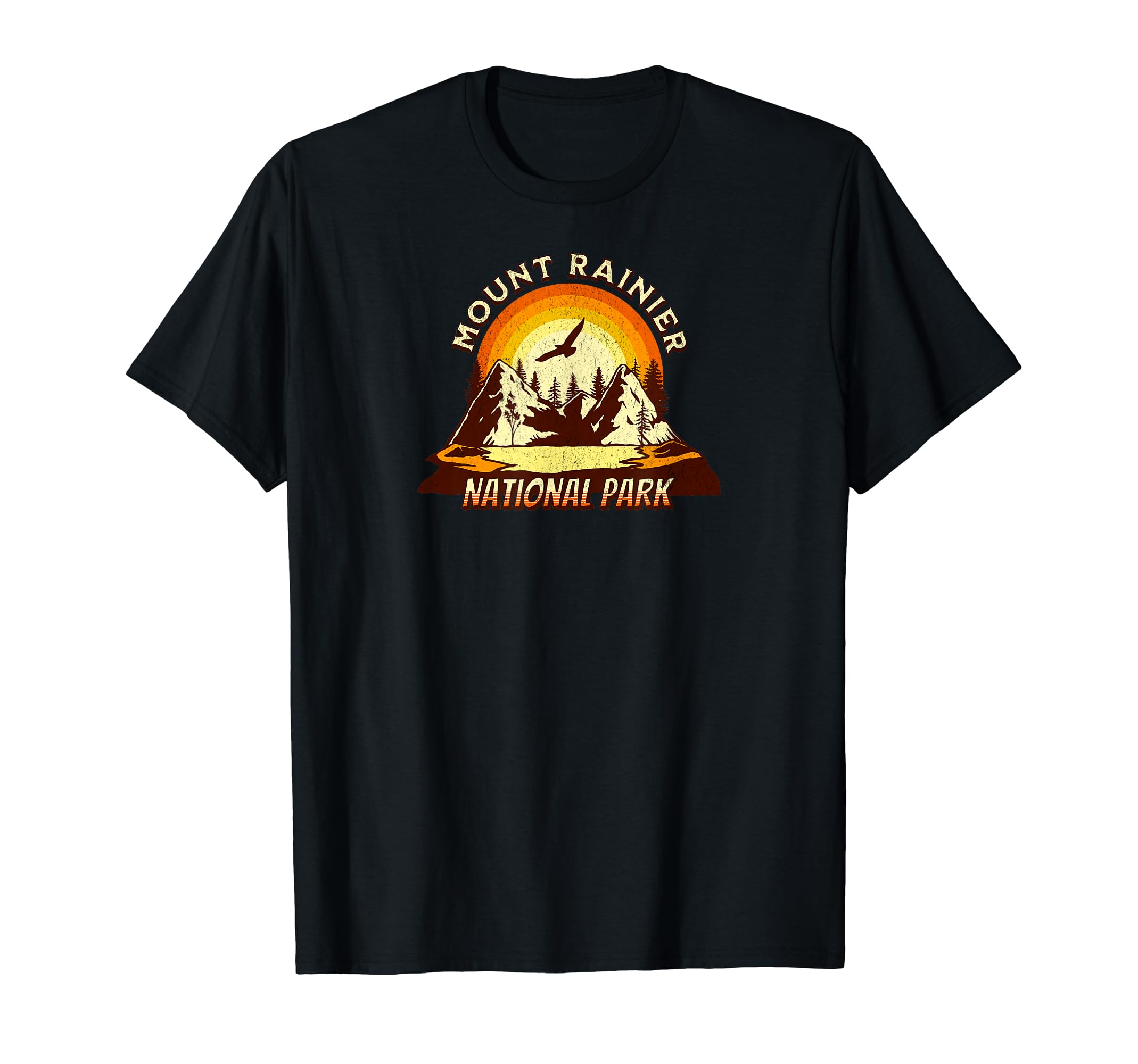 Mount Rainier National Park Mountain T-Shirt - Minimalist Print Men Women - T-Shirt, Sweatshirt, Hoodie