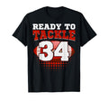 Football 34Th Birthday Player Tackle Team T-Shirt - Unique Graphic Unisex - T-Shirt, Sweatshirt, Hoodie
