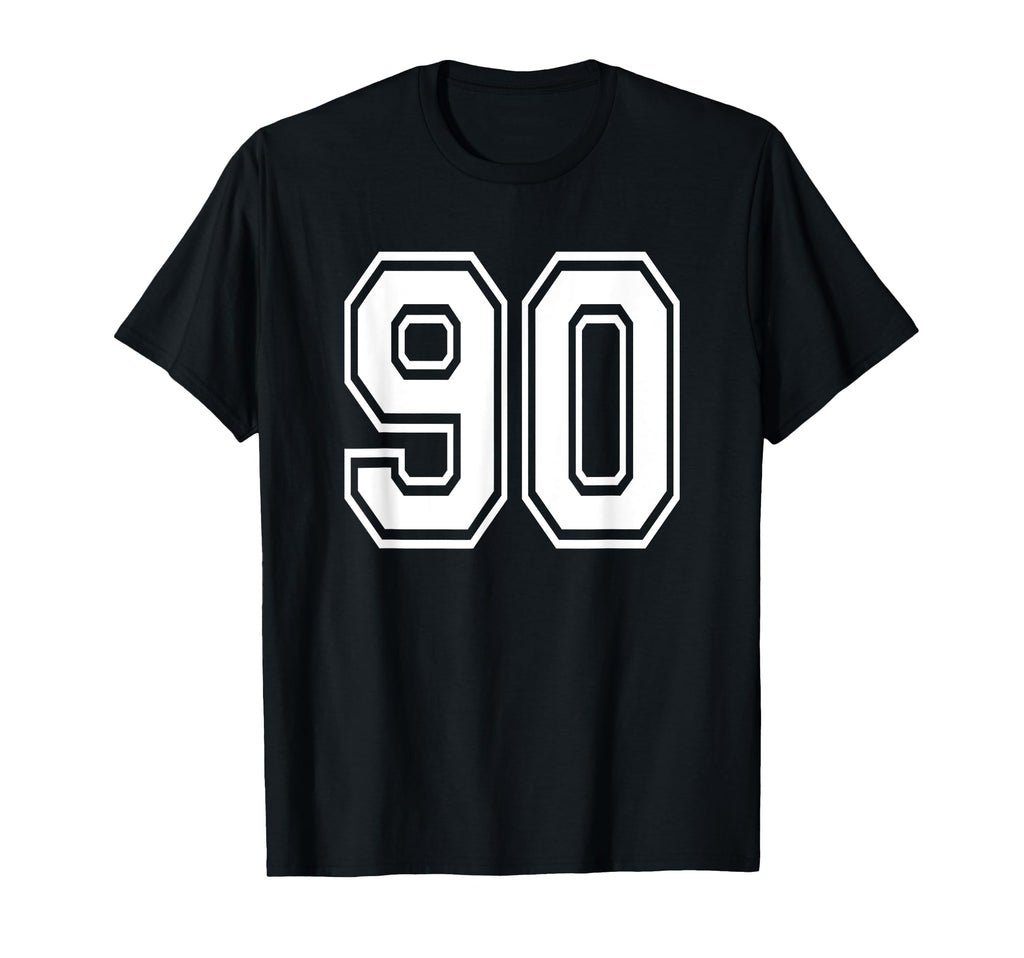 Number 90 Numbered Uniform Sports Jersey T-Shirt - Custom Art Print Unisex - T-Shirt, Sweatshirt, Hoodie