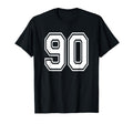Number 90 Numbered Uniform Sports Jersey T-Shirt - Custom Art Print Unisex - T-Shirt, Sweatshirt, Hoodie