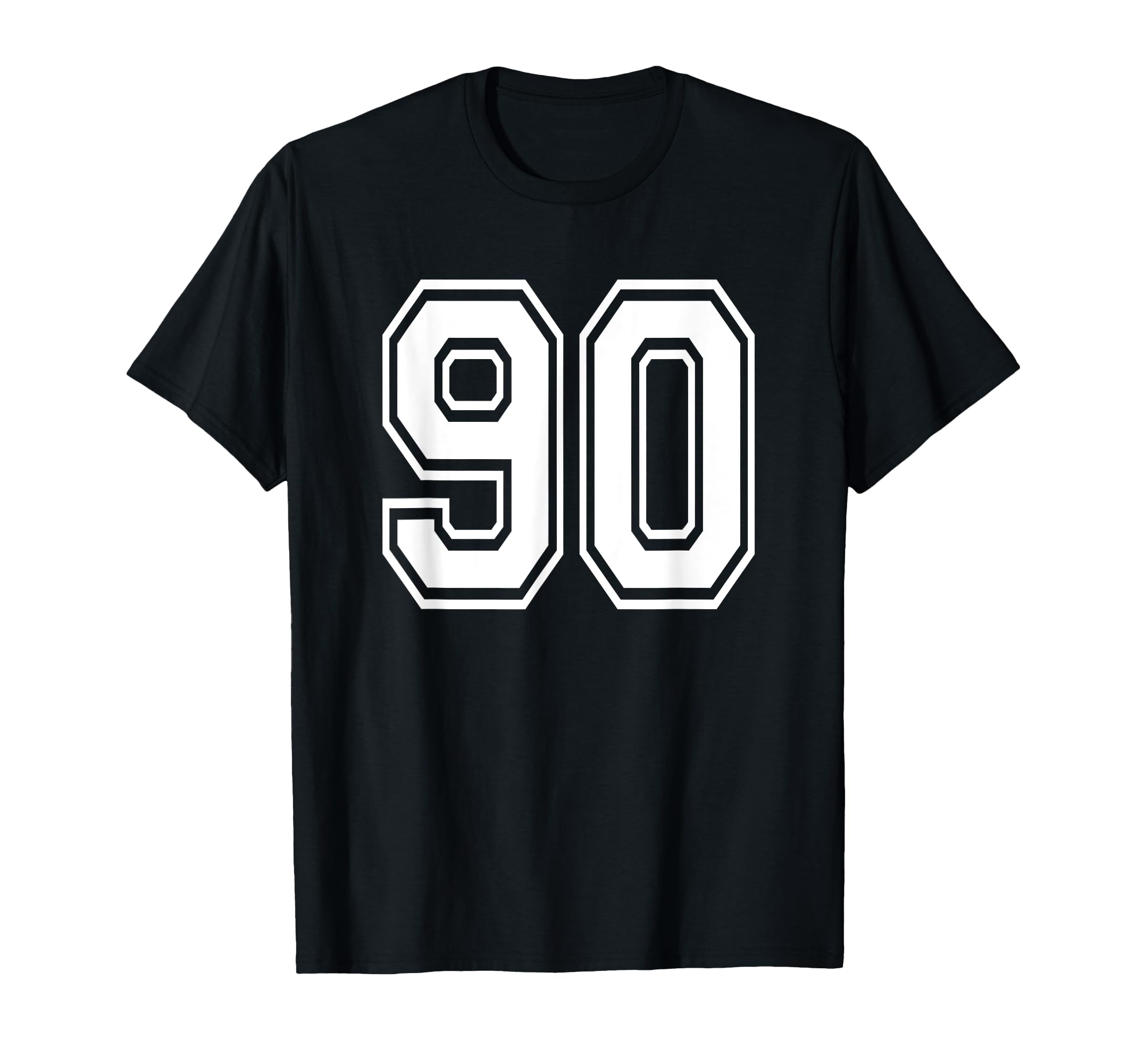 Number 90 Numbered Uniform Sports Jersey T-Shirt - Custom Art Print Unisex - T-Shirt, Sweatshirt, Hoodie