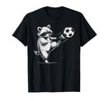 Kawaii Soccer Ball Raccoon Kicking T-Shirt - Fun Novelty Design Unisex - T-Shirt, Sweatshirt, Hoodie