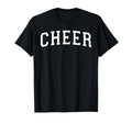 Cheer Varsity White Black Outline T-Shirt - Fun Novelty Design for Adults - T-Shirt, Sweatshirt, Hoodie