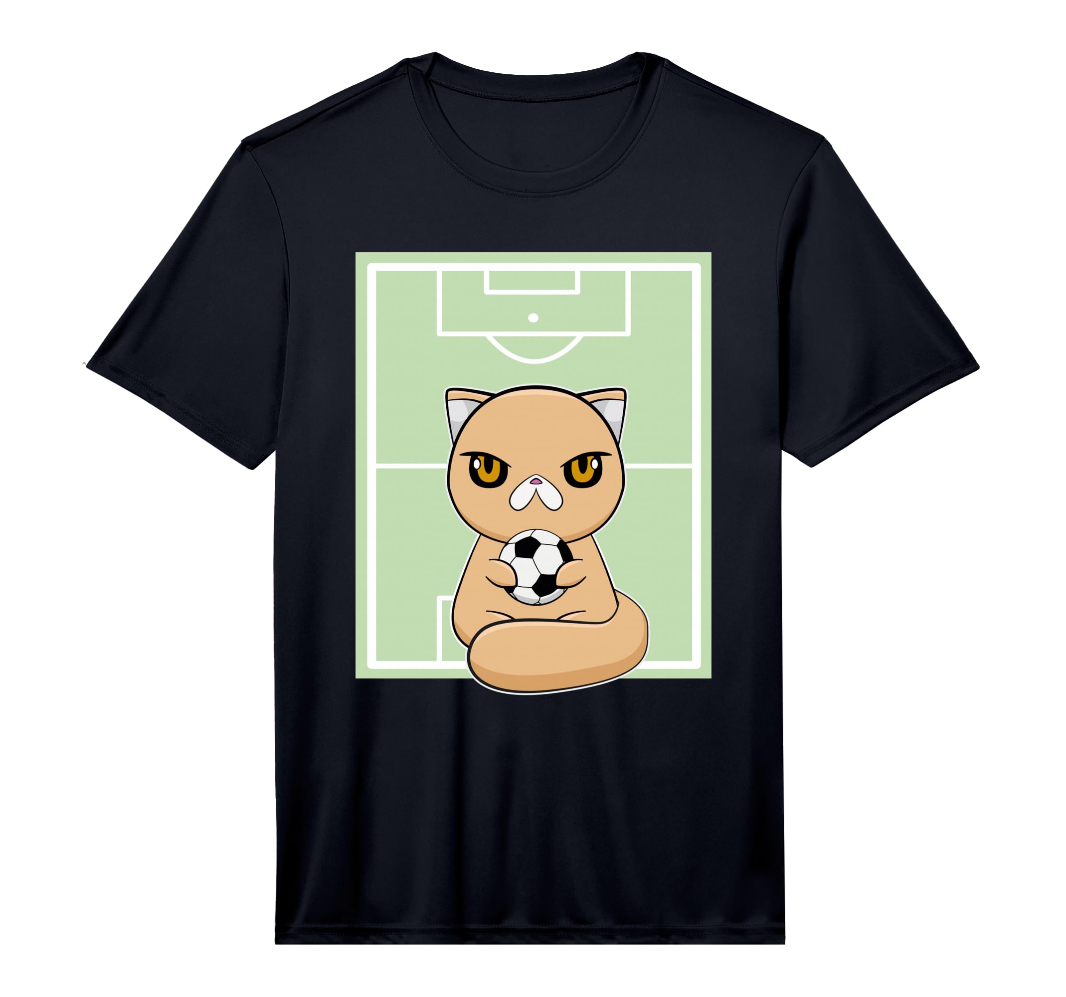 Exotic Shorthair Cat Anime Kitten Soccer T-Shirt - Minimalist Print Unisex - T-Shirt, Sweatshirt, Hoodie