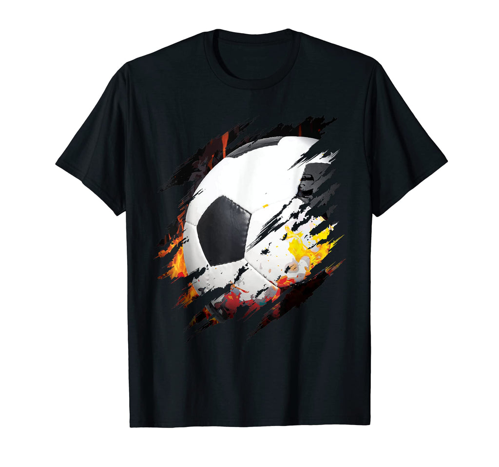 Football Ball Fire Inside Me Fan T-Shirt - Fun Novelty Design Men Women - T-Shirt, Sweatshirt, Hoodie