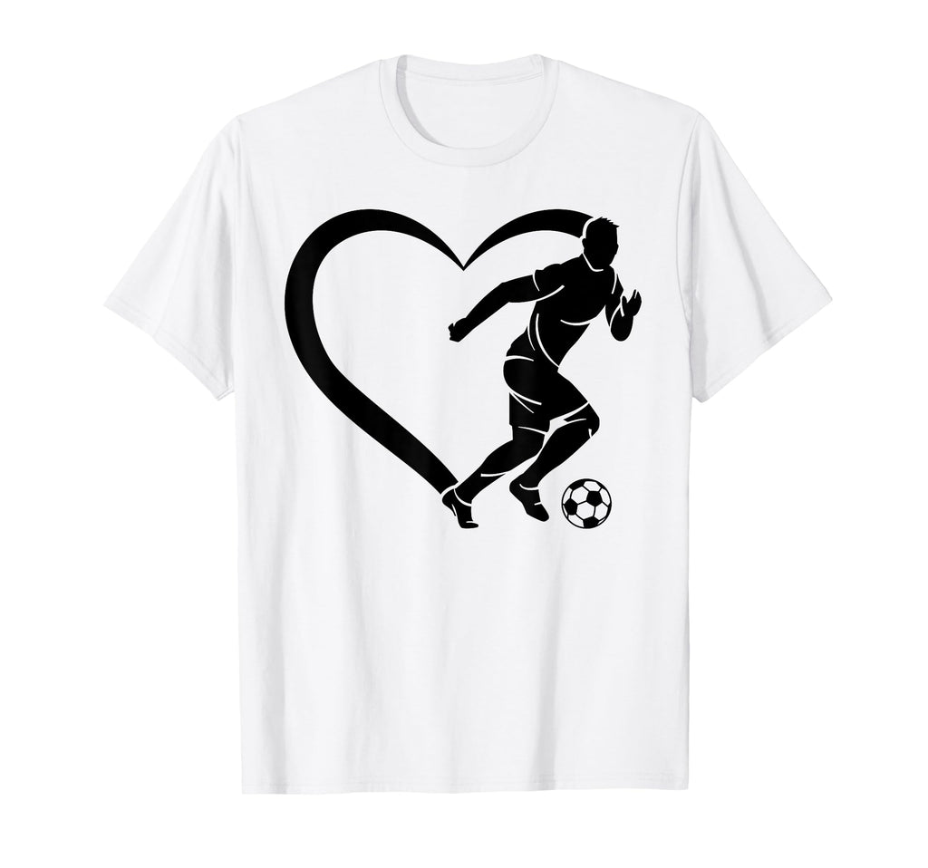 Soccer Player Heart Soccer Ball Heart T-Shirt - Novelty Apparel for Adults - T-Shirt, Sweatshirt, Hoodie