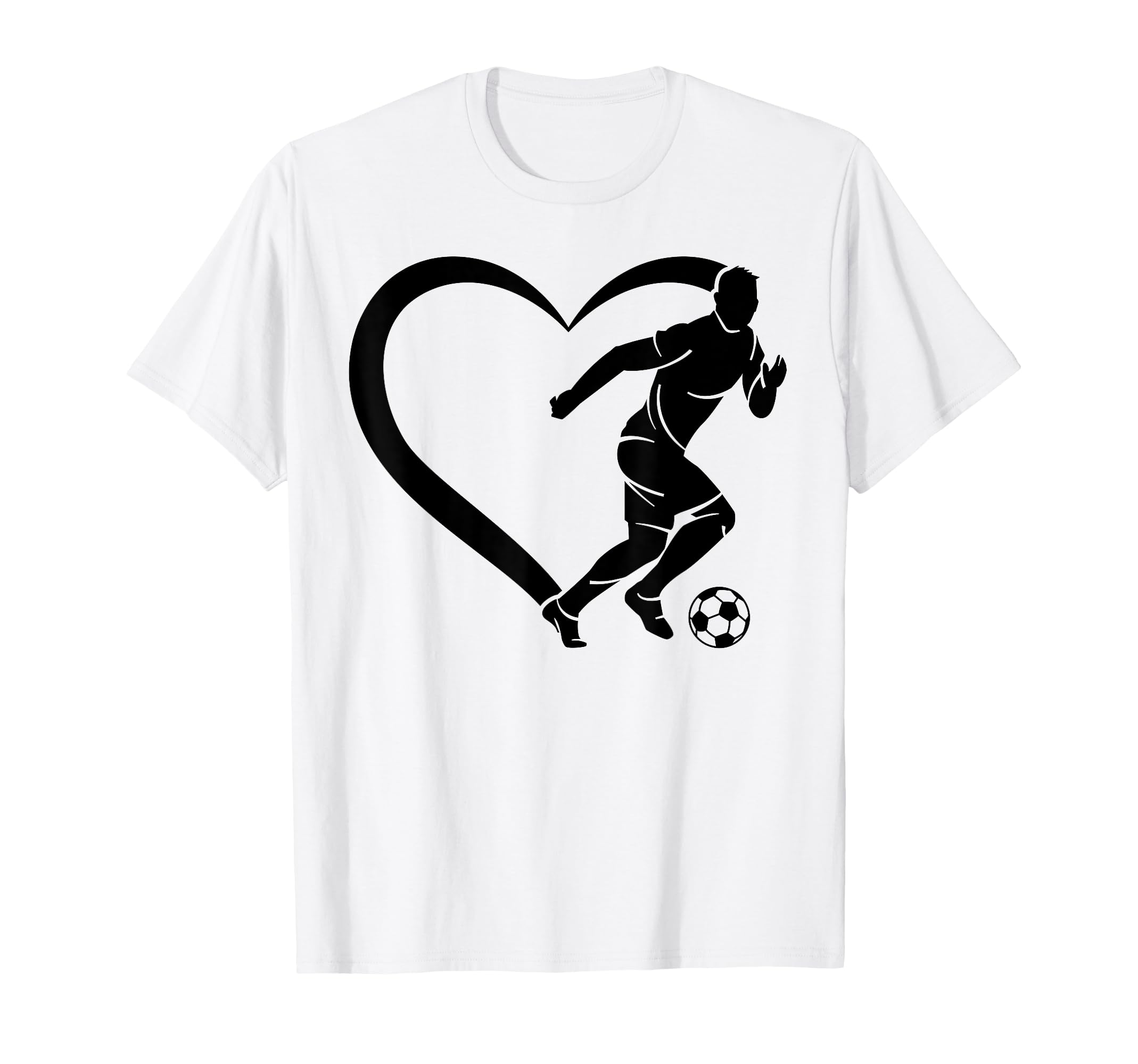 Soccer Player Heart Soccer Ball Heart T-Shirt - Novelty Apparel for Adults - T-Shirt, Sweatshirt, Hoodie