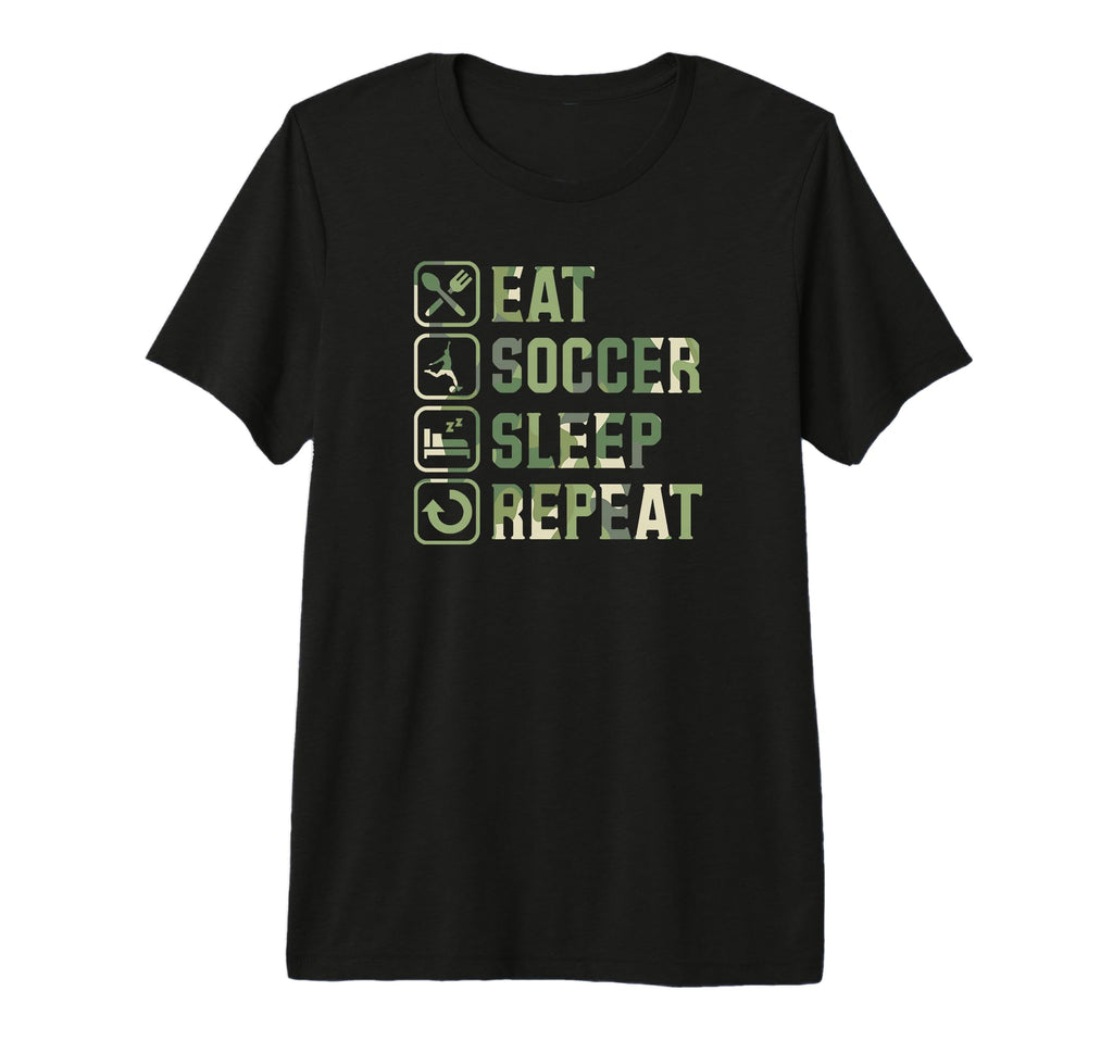 Eat Soccer Sleep Repeat Simple T-Shirt - Aesthetic Graphic for Adults - T-Shirt, Sweatshirt, Hoodie