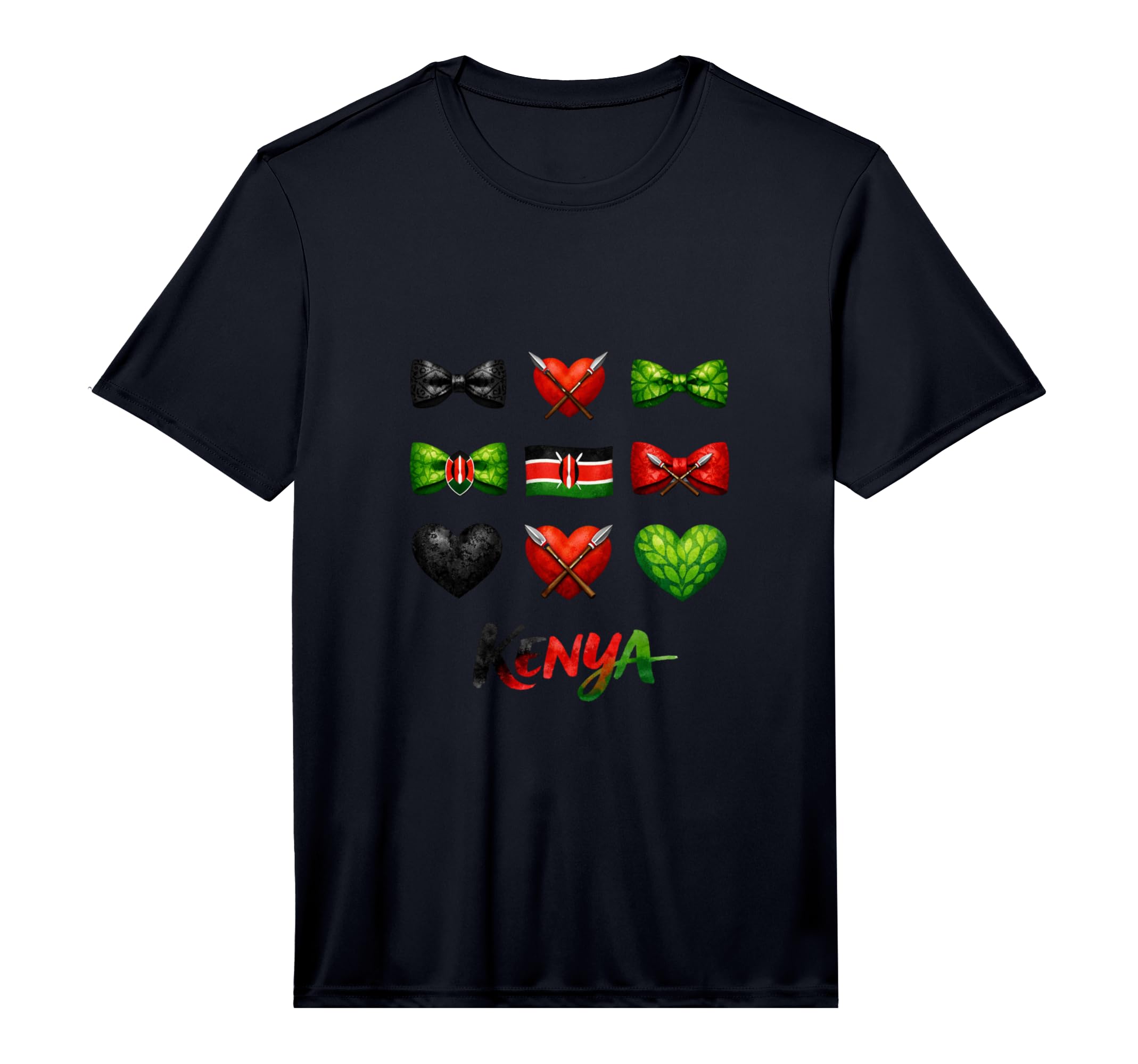 Kenya Flag Soccer Lovers Coquette Soccer T-Shirt - Novelty Apparel Unisex - T-Shirt, Sweatshirt, Hoodie