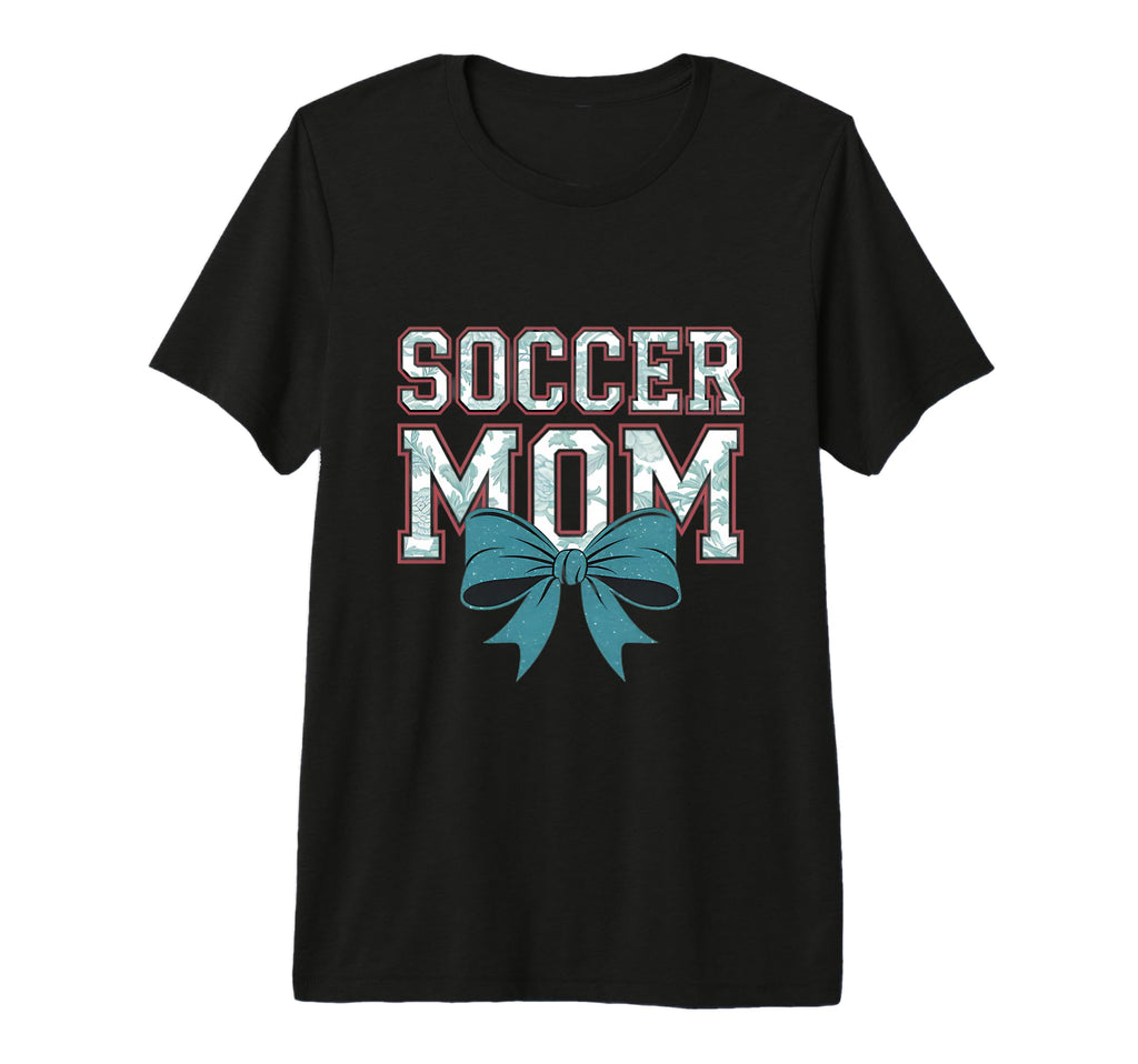 Soccer Mom Coquette Bow Mothers Day Tri T-Shirt - Unique Graphic Men Women - T-Shirt, Sweatshirt, Hoodie