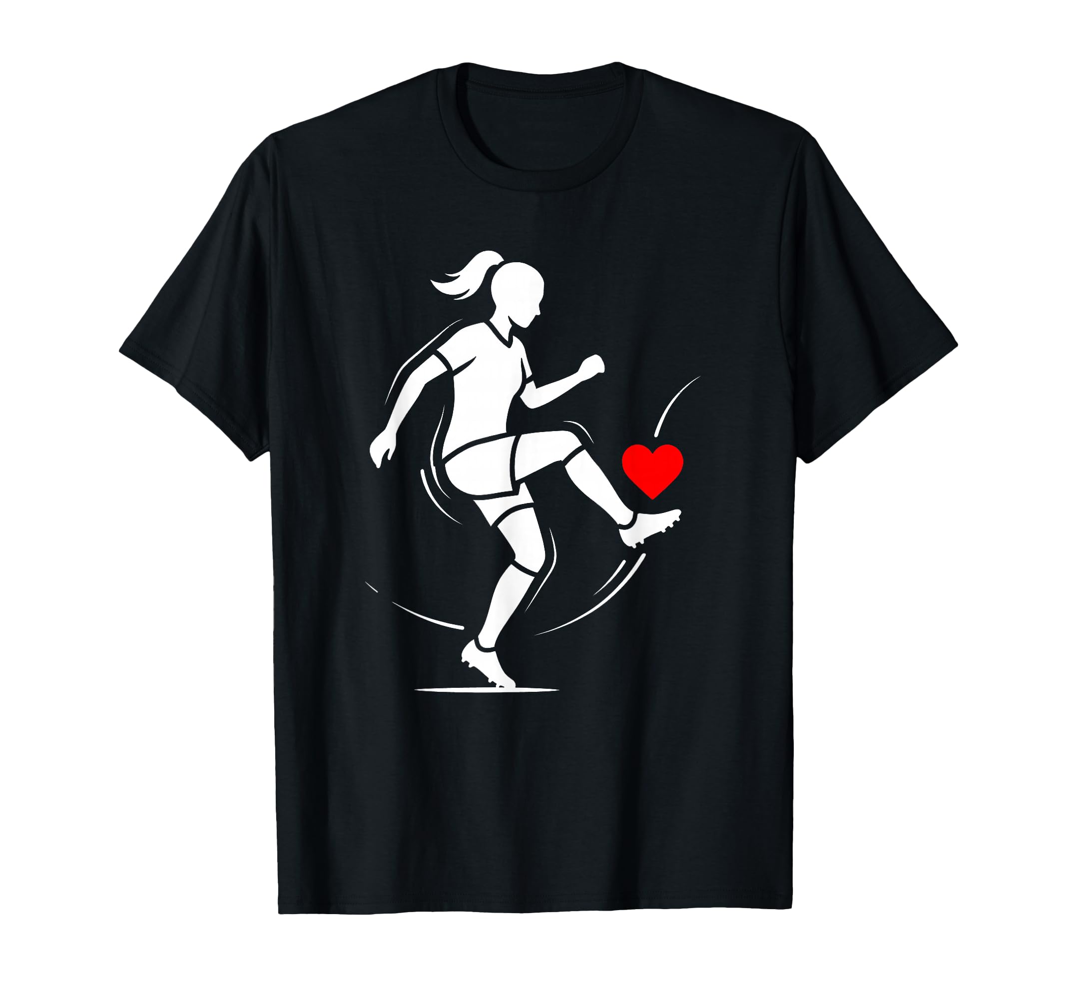 Soccer Valentines Day Heart Love T-Shirt - Graphic Print Unisex - T-Shirt, Sweatshirt, Hoodie