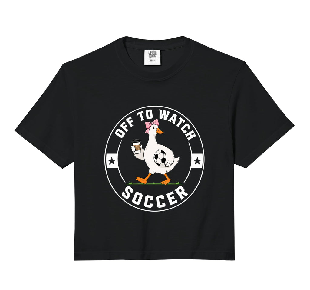 Off To Watch Soccer Funny Silly T-Shirt - Aesthetic Graphic for Adults - T-Shirt, Sweatshirt, Hoodie