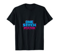 One Stitch Time Embroidery Pixel T-Shirt - Trendy Graphic for Adults - T-Shirt, Sweatshirt, Hoodie