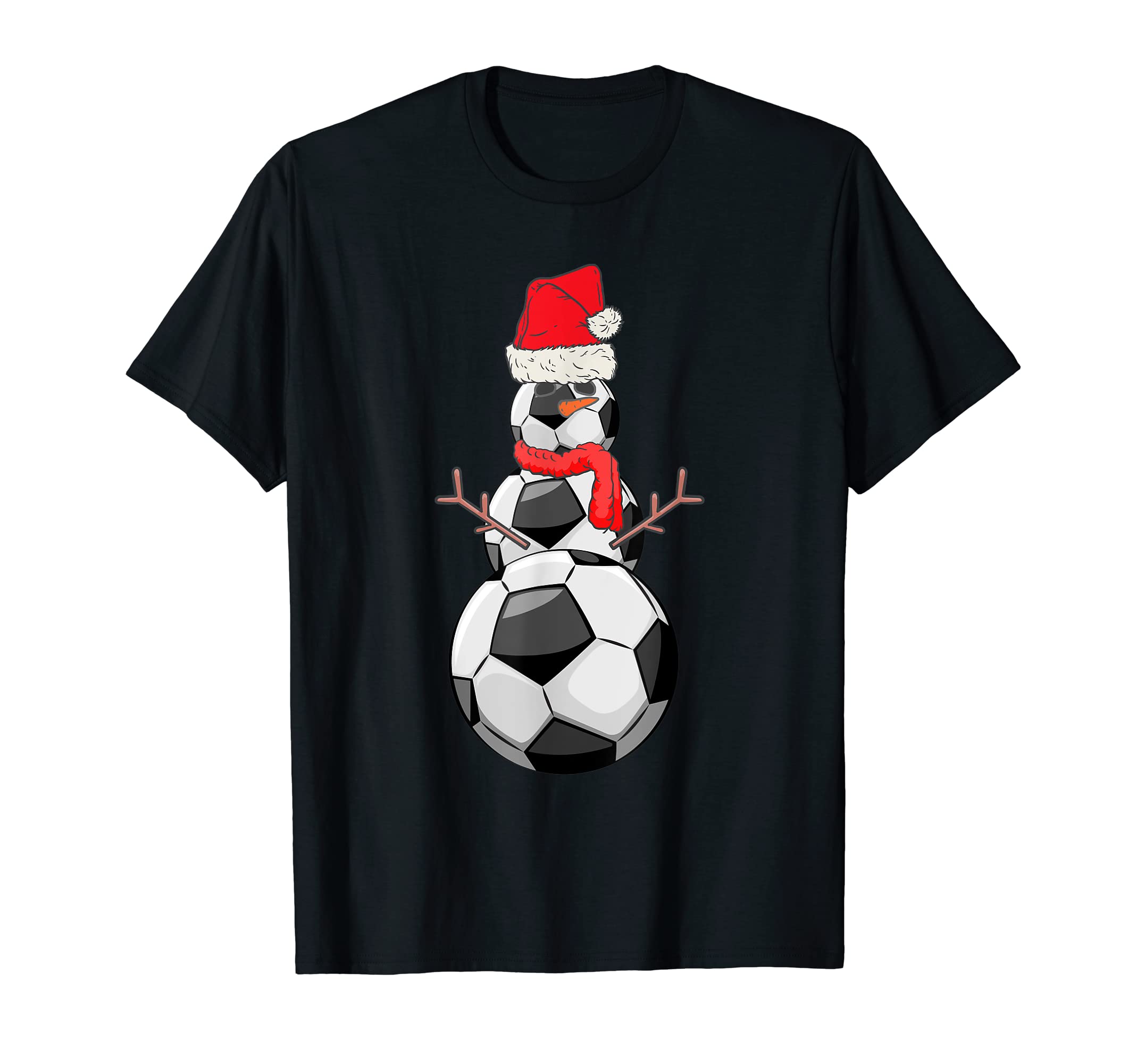 Soccer Snowman Funny Pajamas T-Shirt - Casual Everyday Wear Men Women - T-Shirt, Sweatshirt, Hoodie