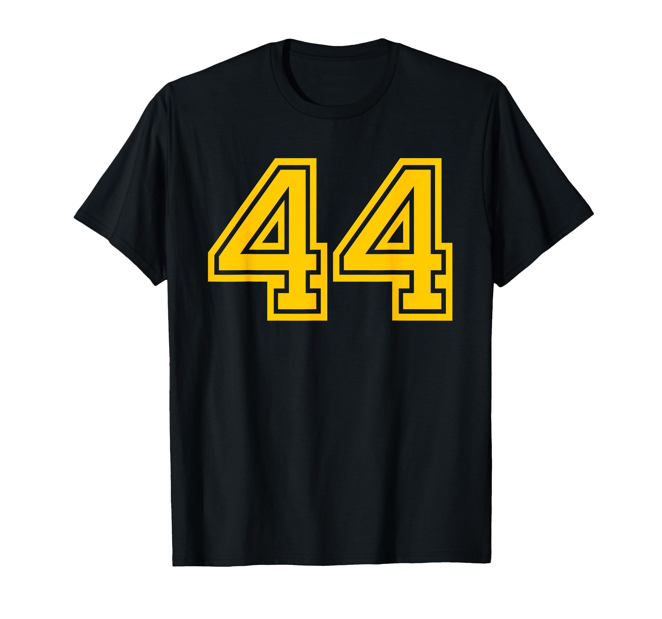 Yellow Sports Team Number 44 T-Shirt - Casual Everyday Wear Unisex - T-Shirt, Sweatshirt, Hoodie
