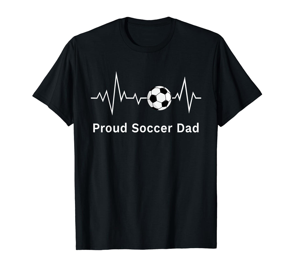Soccer Daddy Proud Soccer Dad Heartbeat T-Shirt - Trendy Graphic for Adults - T-Shirt, Sweatshirt, Hoodie