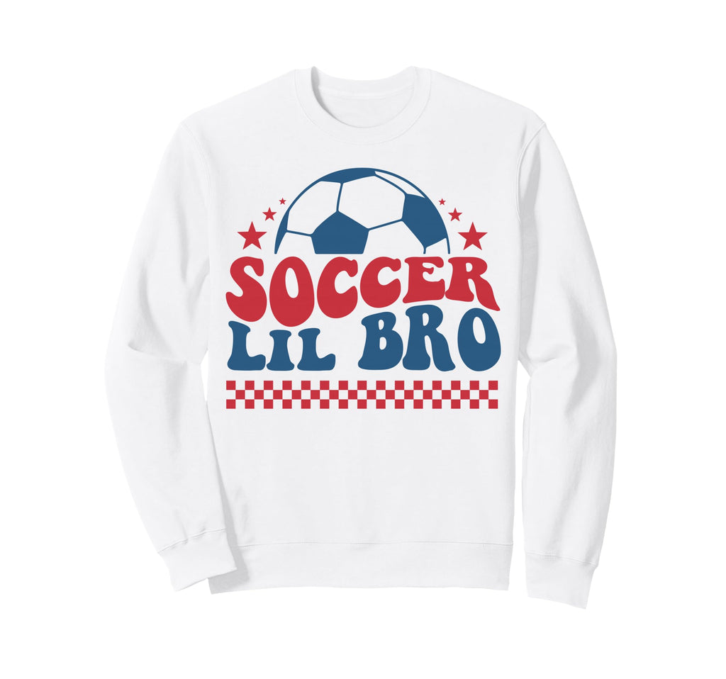 Soccer Lil Bro Soccer Brother Sweatshirt - Minimalist Print Men Women - T-Shirt, Sweatshirt, Hoodie