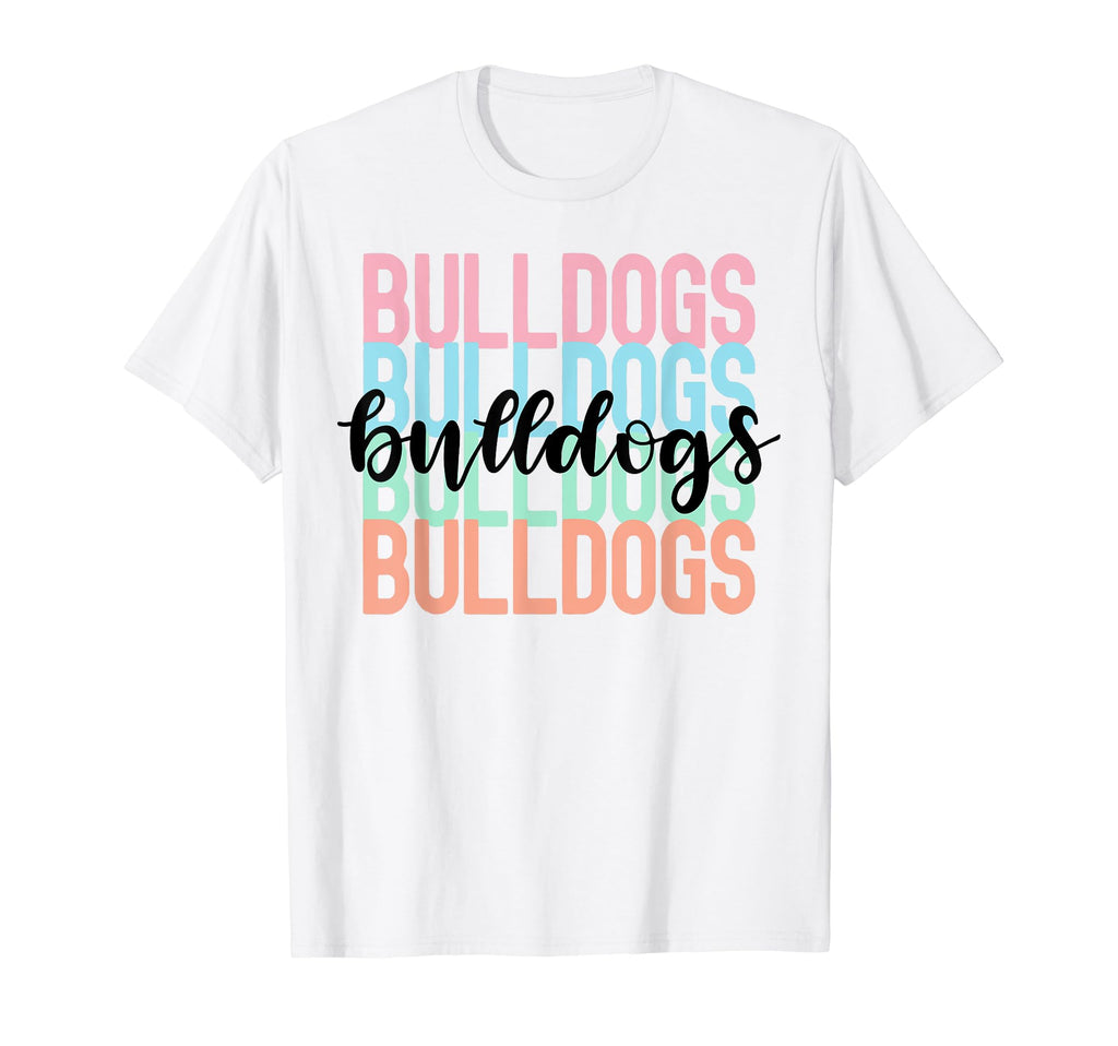 Bulldogs Team Mascot School Spirit Game T-Shirt - Graphic Print Men Women - T-Shirt, Sweatshirt, Hoodie