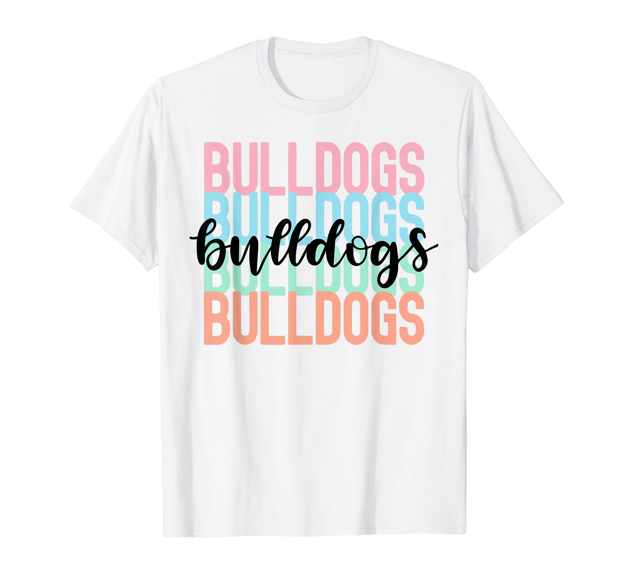 Bulldogs Team Mascot School Spirit T-Shirt - Streetwear Style for Adults - T-Shirt, Sweatshirt, Hoodie