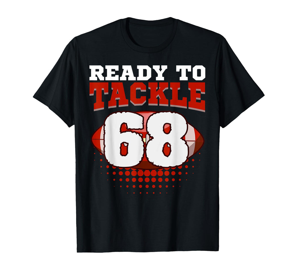 Football 68Th Birthday Player T-Shirt - Casual Everyday Wear for Adults - T-Shirt, Sweatshirt, Hoodie