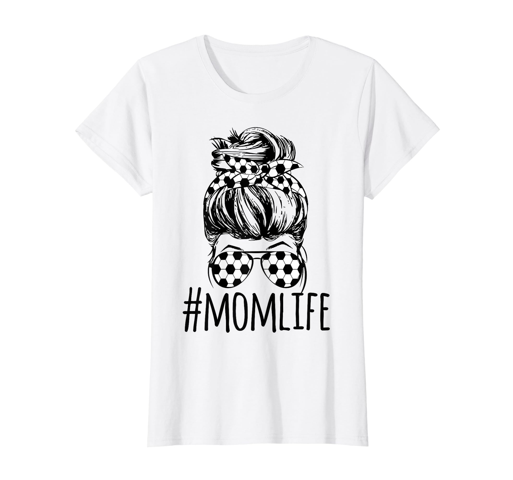 Mom Life Soccer Lover Mothers Day Messy T-Shirt - Novelty Apparel Unisex - T-Shirt, Sweatshirt, Hoodie