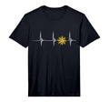 Uruguayan Pride Heartbeat Ekg Pulse T-Shirt - Minimalist Print for Adults - T-Shirt, Sweatshirt, Hoodie