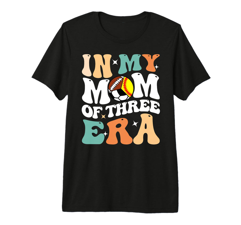My Mom Three Era Funny Softball Soccer T-Shirt - Trendy Graphic for Adults - T-Shirt, Sweatshirt, Hoodie