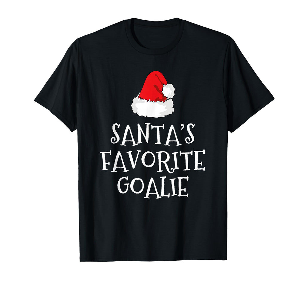 Santas Favorite Goalie Hat Goalkeeper T-Shirt - Aesthetic Graphic Unisex - T-Shirt, Sweatshirt, Hoodie