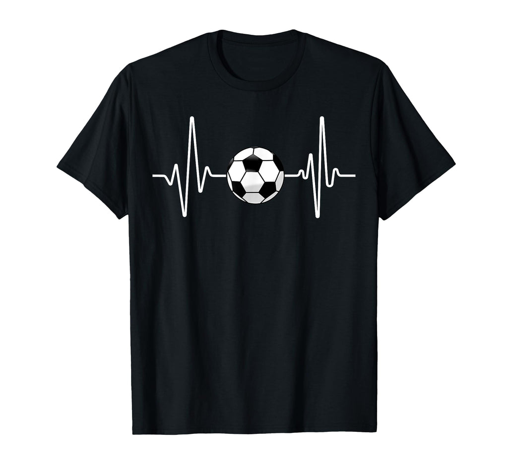 Soccer Heartbeat Football Lover T-Shirt - Minimalist Print Men Women - T-Shirt, Sweatshirt, Hoodie