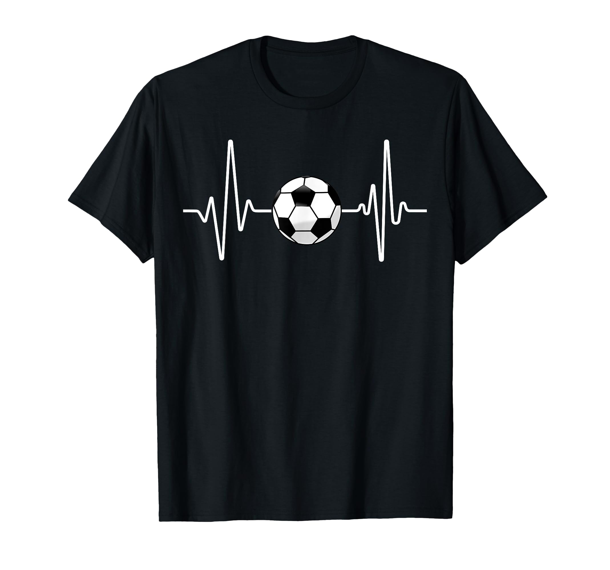 Soccer Heartbeat Football Lover T-Shirt - Minimalist Print Men Women - T-Shirt, Sweatshirt, Hoodie