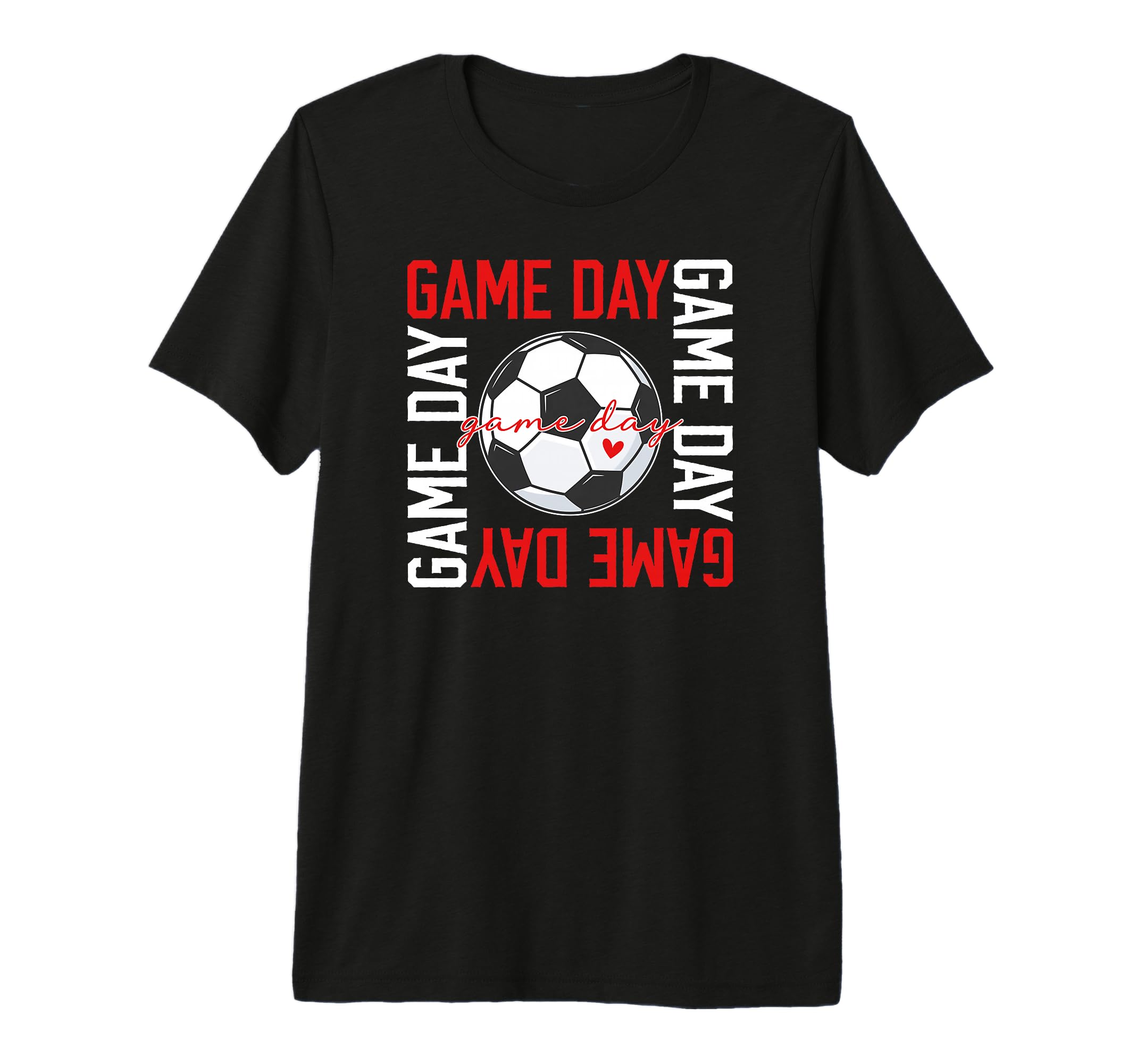 Game Day Soccer Heart Soccer Game Day T-Shirt - Novelty Apparel Men Women - T-Shirt, Sweatshirt, Hoodie