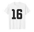 16 White Number 16 Sports Fan Soccer T-Shirt - Streetwear Style Men Women - T-Shirt, Sweatshirt, Hoodie