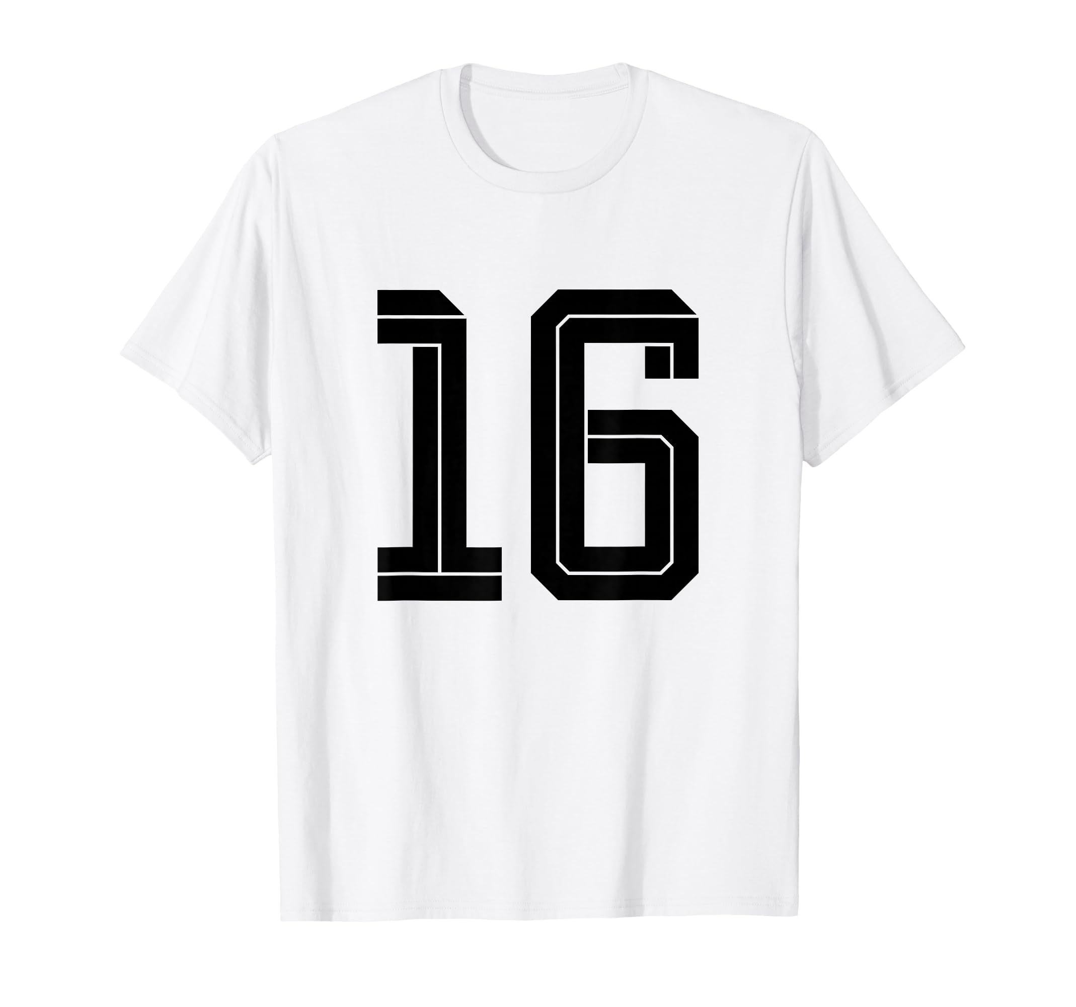 16 White Number 16 Sports Fan Soccer T-Shirt - Streetwear Style Men Women - T-Shirt, Sweatshirt, Hoodie