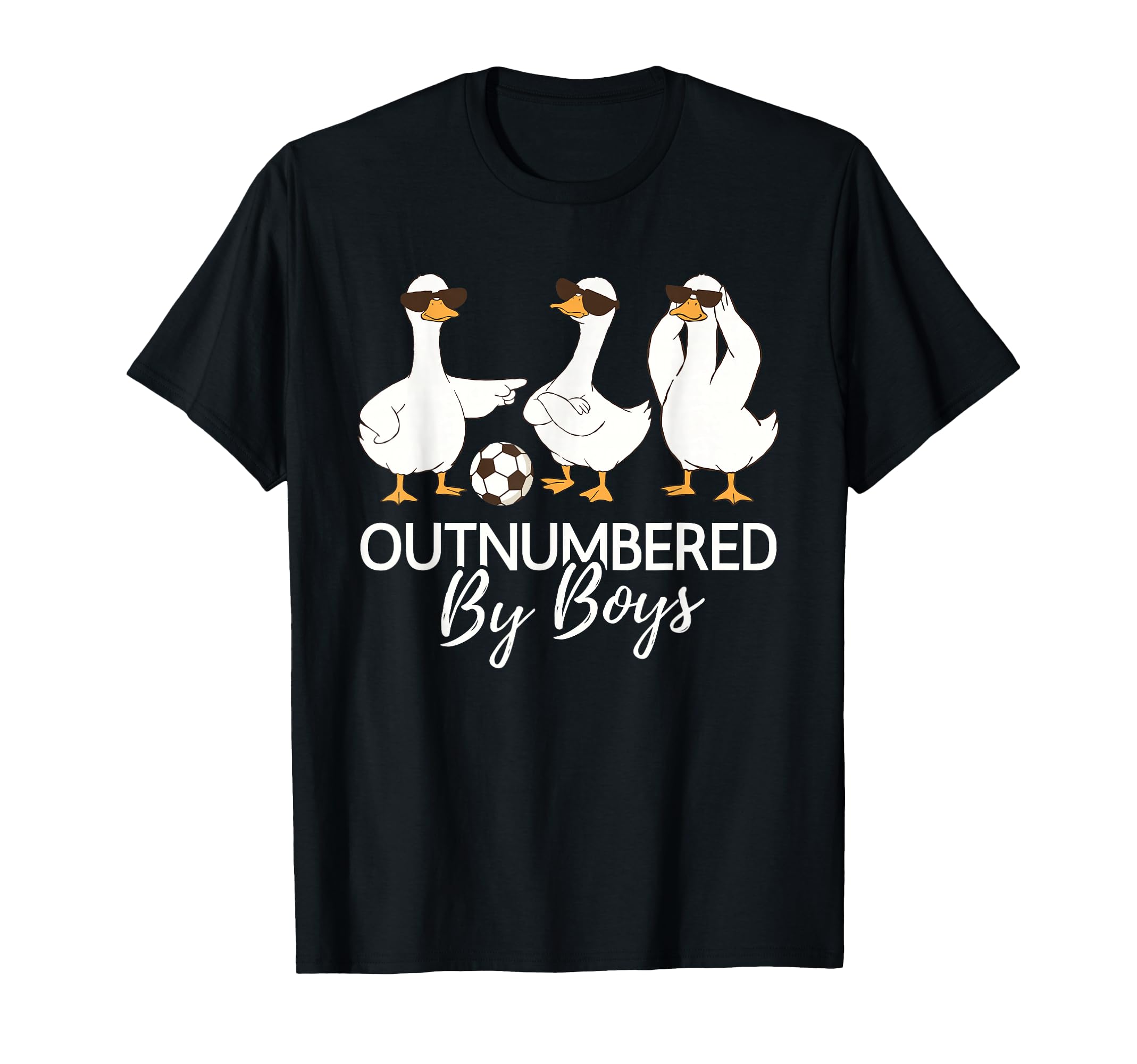 Outnumbered Soccer Funny Mom Dad Goose T-Shirt - Custom Art Print Unisex - T-Shirt, Sweatshirt, Hoodie
