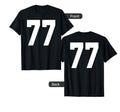77 Team Sports Jersey Front Back T-Shirt - Trendy Graphic for Adults - T-Shirt, Sweatshirt, Hoodie