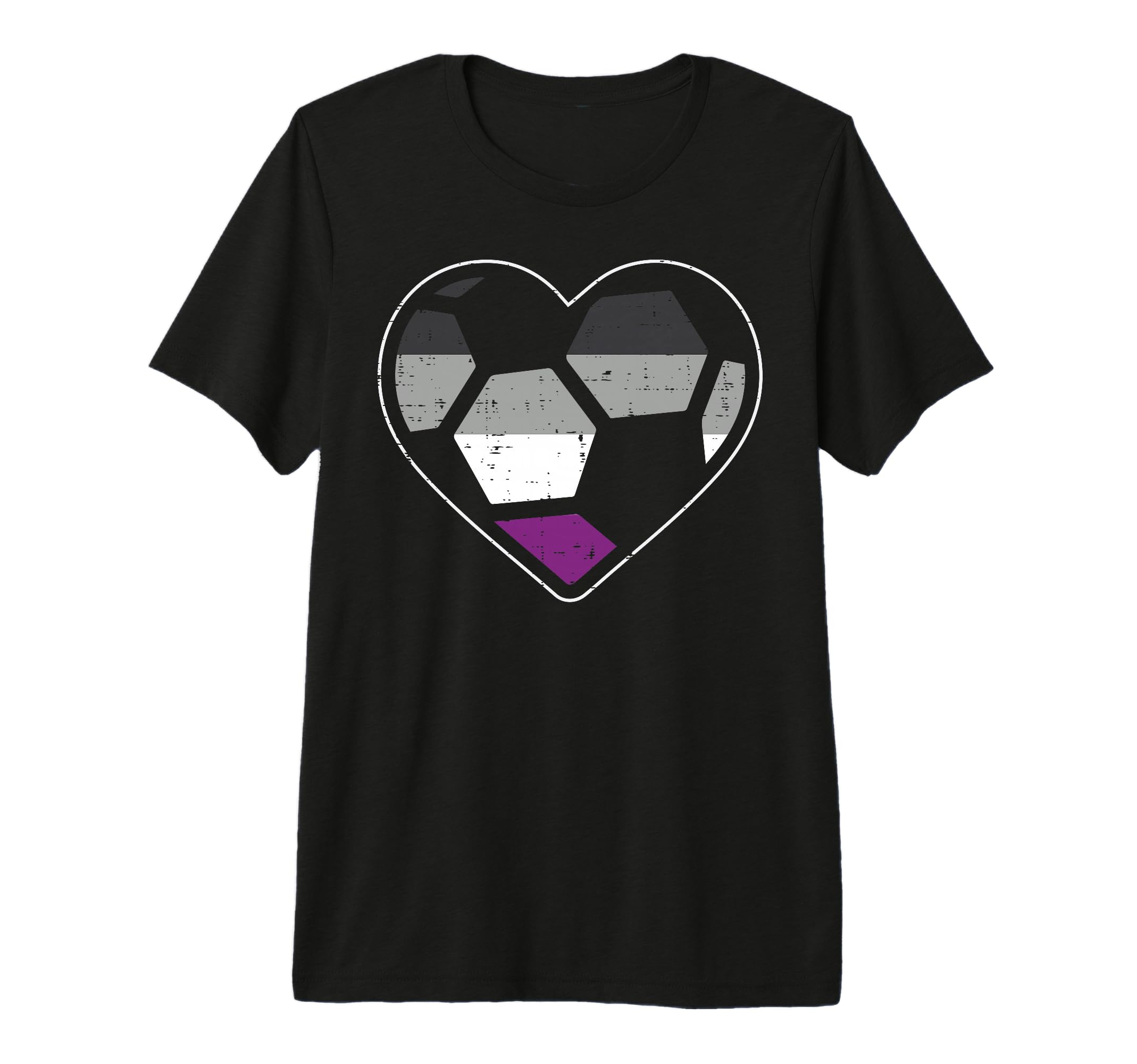 Soccer Heart Sport Lgbtq Asexual Ace T-Shirt - Fun Novelty Design Unisex - T-Shirt, Sweatshirt, Hoodie