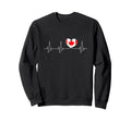 Canada Love Heartbeat And Canadian Sweatshirt - Trendy Graphic for Adults - T-Shirt, Sweatshirt, Hoodie
