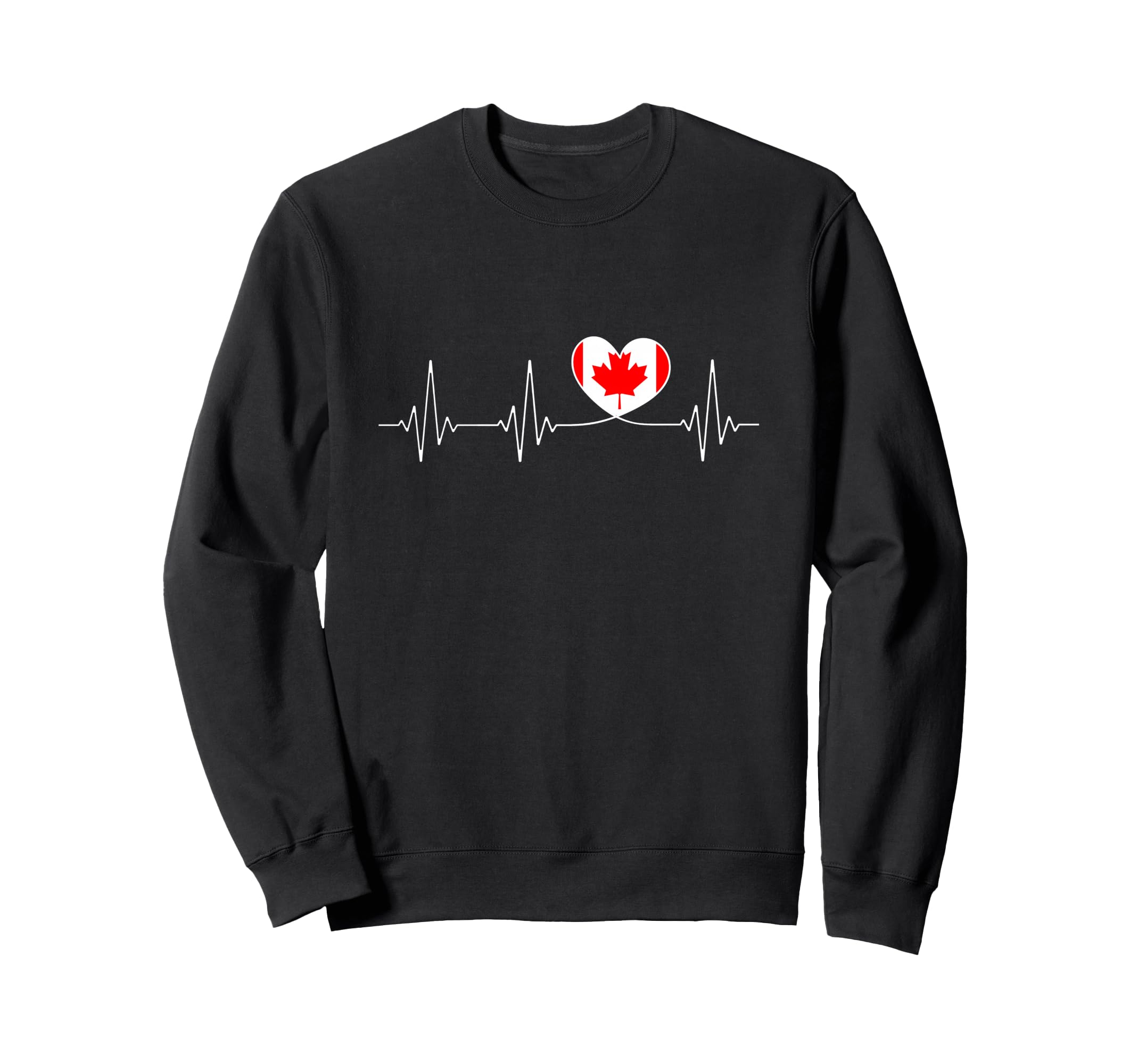 Canada Love Heartbeat And Canadian Sweatshirt - Trendy Graphic for Adults - T-Shirt, Sweatshirt, Hoodie