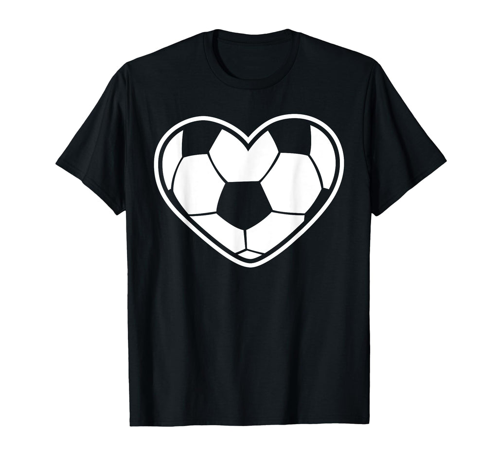 Football Or Soccer As Heart T-Shirt - Custom Art Print for Adults - T-Shirt, Sweatshirt, Hoodie