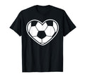 Football Or Soccer As Heart T-Shirt - Custom Art Print for Adults - T-Shirt, Sweatshirt, Hoodie