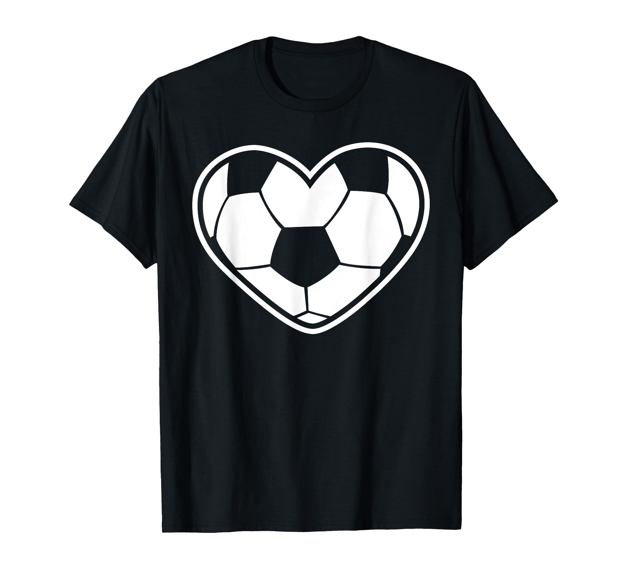 Football Or Soccer As Heart T-Shirt - Custom Art Print for Adults - T-Shirt, Sweatshirt, Hoodie