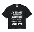 Proud Cheer Mom Cheerleader T-Shirt - Graphic Print for Adults - T-Shirt, Sweatshirt, Hoodie