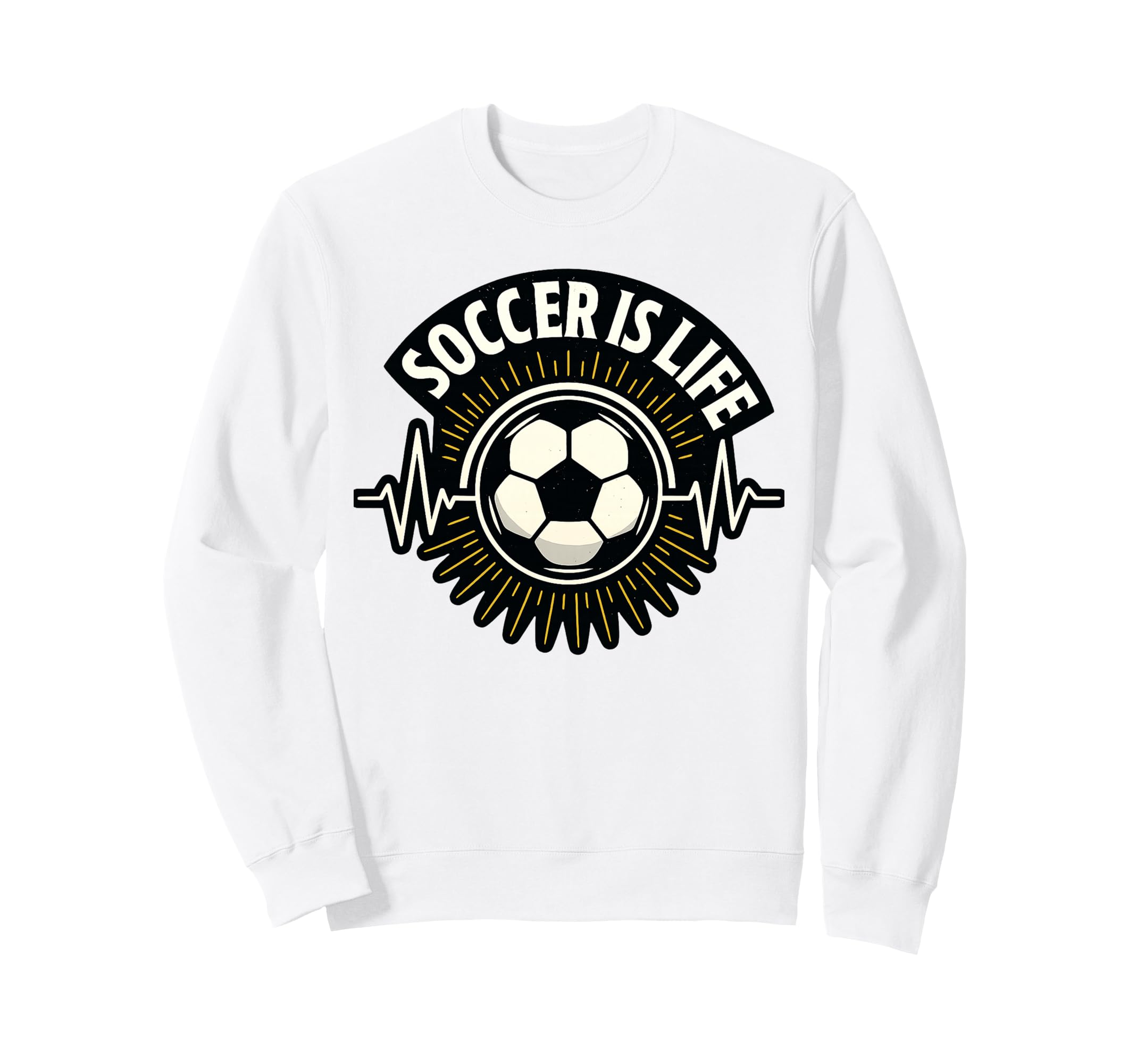 Soccer Is Life Pulse Sports Art Sweatshirt - Aesthetic Graphic for Adults - T-Shirt, Sweatshirt, Hoodie