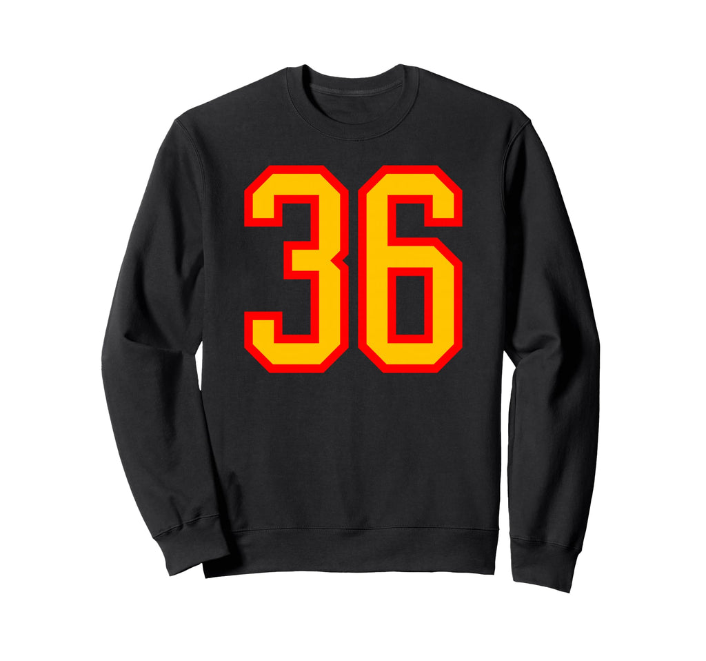 Red Yellow Sport Team Number 36 Sweatshirt - Trendy Graphic Unisex - T-Shirt, Sweatshirt, Hoodie