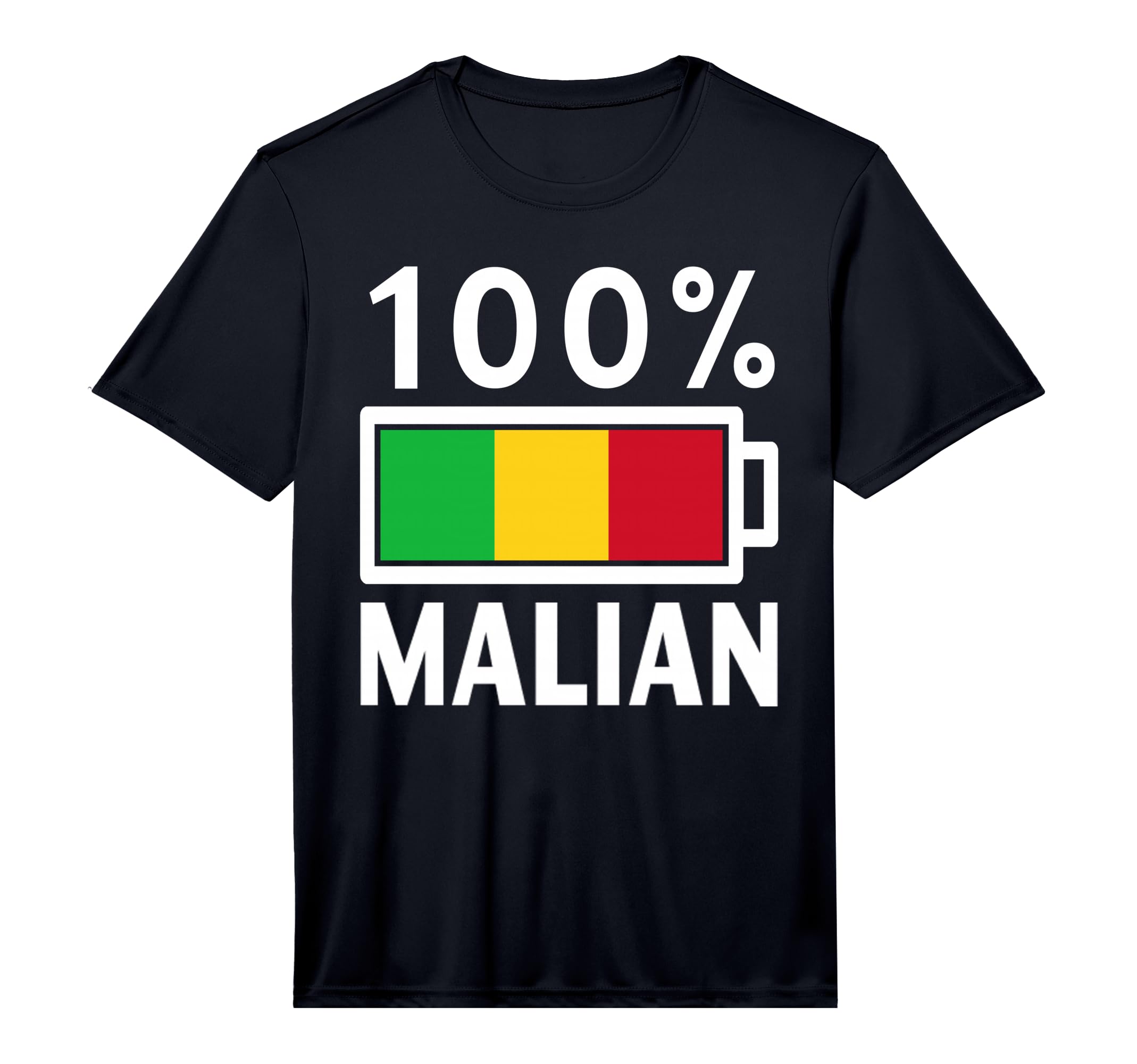 Mali Flag 100 Malian Battery Power T-Shirt - Streetwear Style Men Women - T-Shirt, Sweatshirt, Hoodie
