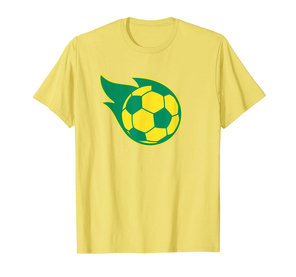 Fast Yellow Green Soccer Ball Sports T-Shirt - Minimalist Print for Adults - T-Shirt, Sweatshirt, Hoodie